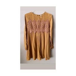 Xhilaration mustard tunic dress